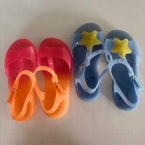 Old Navy Kids Girls Jelly Sandals Bundle Lot Set of Two